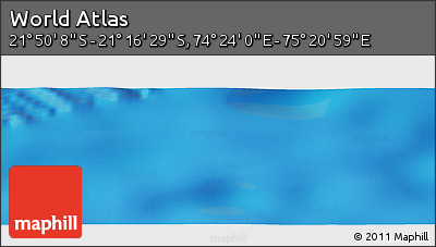 Physical Panoramic Map of the Area around 21° 33' 19" S, 74° 52' 30" E