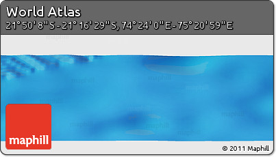 Physical Panoramic Map of the Area around 21° 33' 19" S, 74° 52' 30" E