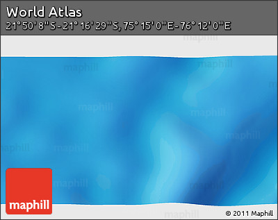 Physical 3D Map of the Area around 21° 33' 19" S, 75° 43' 29" E