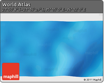 Physical 3D Map of the Area around 21° 33' 19" S, 75° 43' 29" E
