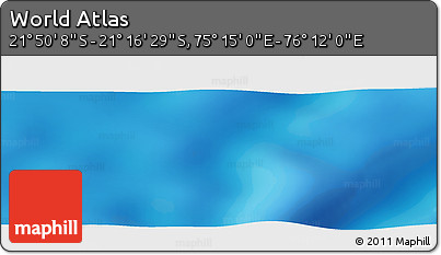 Physical Panoramic Map of the Area around 21° 33' 19" S, 75° 43' 29" E