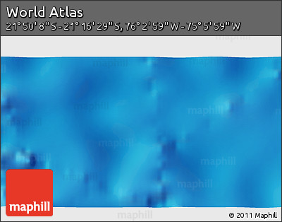 Physical 3D Map of the Area around 21° 33' 19" S, 75° 34' 29" W