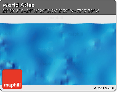 Physical 3D Map of the Area around 21° 33' 19" S, 75° 34' 29" W
