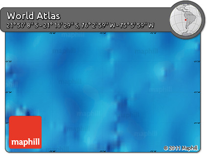 Physical Map of the Area around 21° 33' 19" S, 75° 34' 29" W
