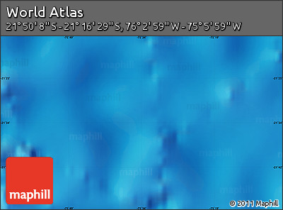 Physical Map of the Area around 21° 33' 19" S, 75° 34' 29" W