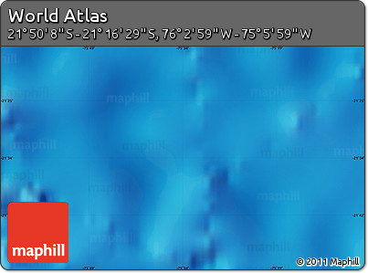 Physical Map of the Area around 21° 33' 19" S, 75° 34' 29" W