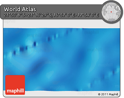 Physical 3D Map of the Area around 21° 33' 19" S, 77° 25' 30" E