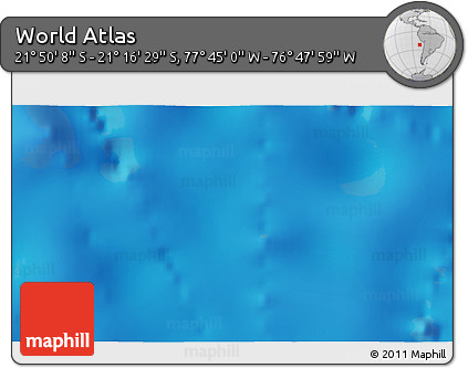 Physical 3D Map of the Area around 21° 33' 19" S, 77° 16' 30" W