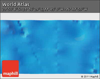 Physical 3D Map of the Area around 21° 33' 19" S, 77° 16' 30" W