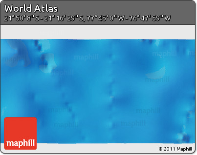 Physical 3D Map of the Area around 21° 33' 19" S, 77° 16' 30" W