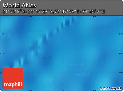 Physical Map of the Area around 21° 33' 19" S, 78° 16' 30" E