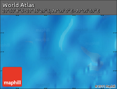 Physical Map of the Area around 21° 33' 19" S, 79° 7' 30" E