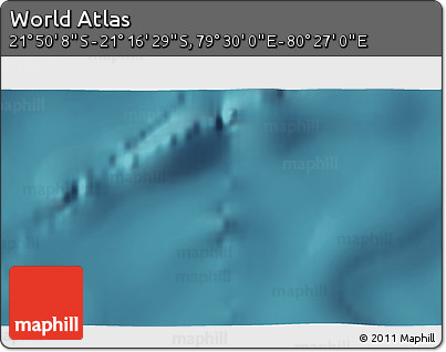Satellite 3D Map of the Area around 21° 33' 19" S, 79° 58' 29" E