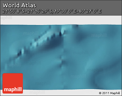 Satellite 3D Map of the Area around 21° 33' 19" S, 79° 58' 29" E