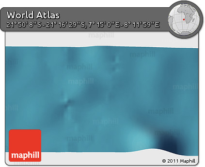 Satellite 3D Map of the Area around 21° 33' 19" S, 7° 43' 29" E
