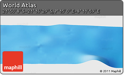 Physical Panoramic Map of the Area around 21° 33' 19" S, 7° 43' 29" E
