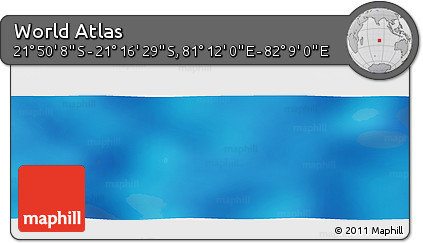 Physical Panoramic Map of the Area around 21° 33' 19" S, 81° 40' 30" E