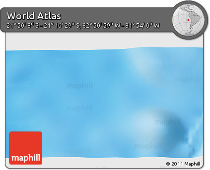 Physical 3D Map of the Area around 21° 33' 19" S, 82° 22' 30" W
