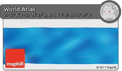 Physical Panoramic Map of the Area around 21° 33' 19" S, 83° 22' 30" E