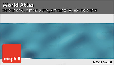 Satellite Panoramic Map of the Area around 21° 33' 19" S, 83° 22' 30" E