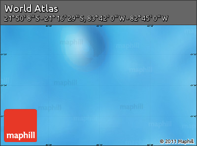 Shaded Relief Map of the Area around 21° 33' 19" S, 83° 13' 29" W