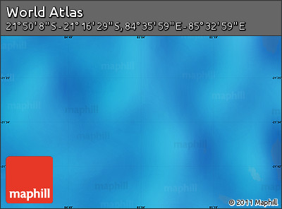 Physical Map of the Area around 21° 33' 19" S, 85° 4' 29" E