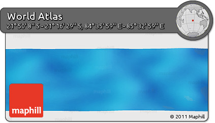 Physical Panoramic Map of the Area around 21° 33' 19" S, 85° 4' 29" E