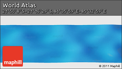Physical Panoramic Map of the Area around 21° 33' 19" S, 85° 4' 29" E