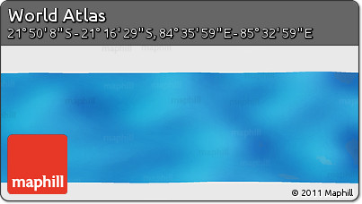 Physical Panoramic Map of the Area around 21° 33' 19" S, 85° 4' 29" E