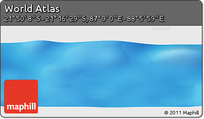 Physical Panoramic Map of the Area around 21° 33' 19" S, 87° 37' 30" E