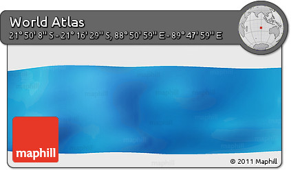 Physical Panoramic Map of the Area around 21° 33' 19" S, 89° 19' 29" E
