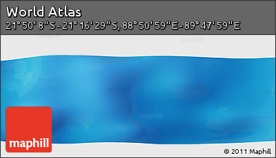 Physical Panoramic Map of the Area around 21° 33' 19" S, 89° 19' 29" E
