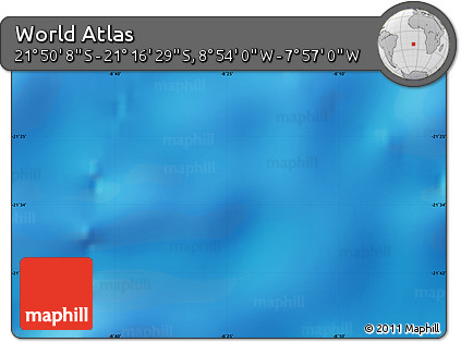 Physical Map of the Area around 21° 33' 19" S, 8° 25' 30" W