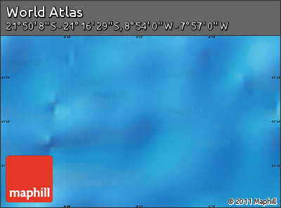 Physical Map of the Area around 21° 33' 19" S, 8° 25' 30" W