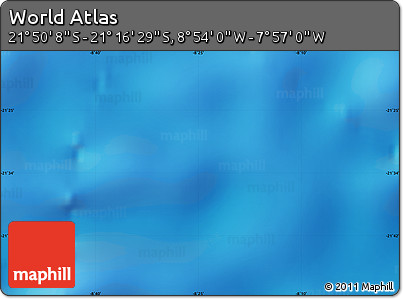 Physical Map of the Area around 21° 33' 19" S, 8° 25' 30" W