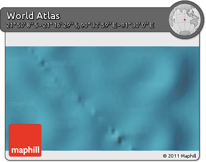 Satellite 3D Map of the Area around 21° 33' 19" S, 91° 1' 30" E