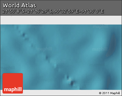 Satellite 3D Map of the Area around 21° 33' 19" S, 91° 1' 30" E