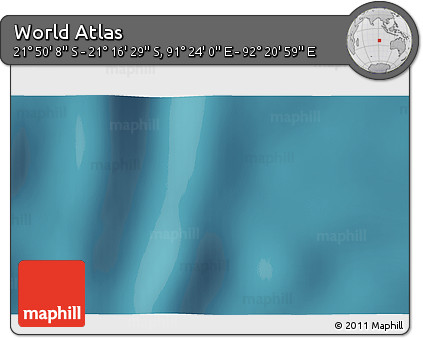 Satellite 3D Map of the Area around 21° 33' 19" S, 91° 52' 30" E