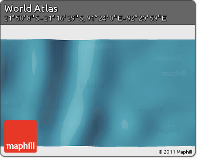Satellite 3D Map of the Area around 21° 33' 19" S, 91° 52' 30" E