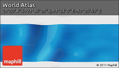 Physical Panoramic Map of the Area around 21° 33' 19" S, 91° 52' 30" E