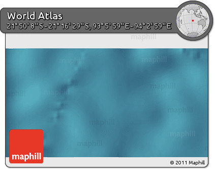 Satellite 3D Map of the Area around 21° 33' 19" S, 93° 34' 29" E