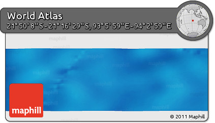 Physical Panoramic Map of the Area around 21° 33' 19" S, 93° 34' 29" E