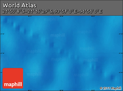 Shaded Relief Map of the Area around 21° 33' 19" S, 94° 25' 30" E