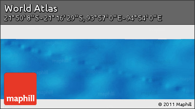 Shaded Relief Panoramic Map of the Area around 21° 33' 19" S, 94° 25' 30" E