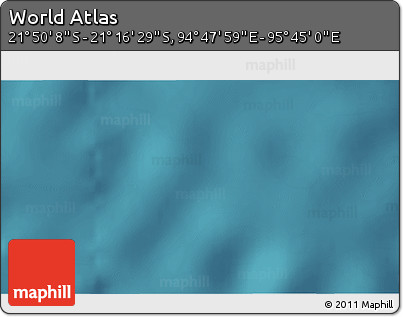 Satellite 3D Map of the Area around 21° 33' 19" S, 95° 16' 30" E