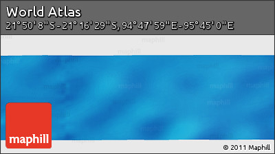 Physical Panoramic Map of the Area around 21° 33' 19" S, 95° 16' 30" E