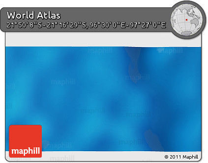 Shaded Relief 3D Map of the Area around 21° 33' 19" S, 96° 58' 29" E