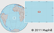 Gray Location Map of the area around 21° 33' 19" S, 9° 16' 30" W