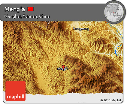 Physical 3D Map of Meng'a