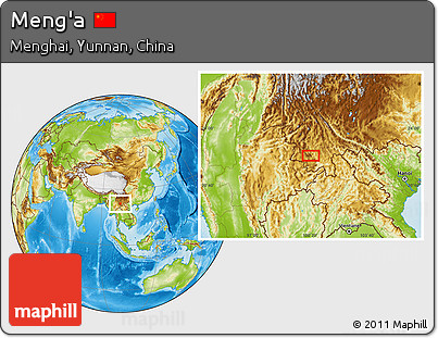 Physical Location Map of Meng'a